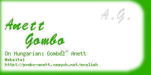 anett gombo business card